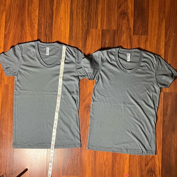 SET OF TWO American Apparel 50/50 Asphalt Crewneck T-Shirt - Picture 1 of 7